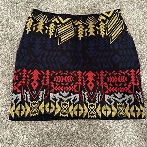 Aztec or Santa Fe style pattern skirt.
